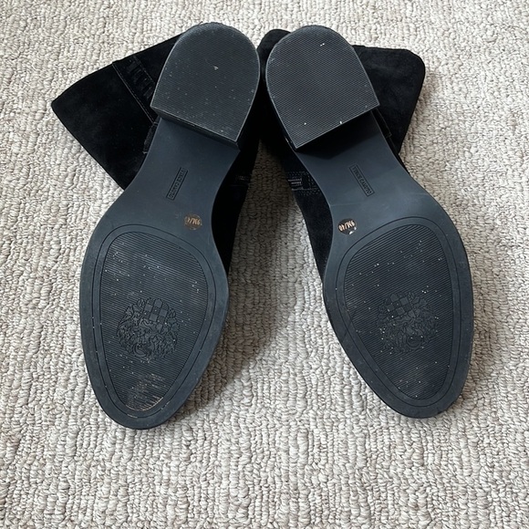 Vince Camuto Zelcinna Water-Repellent Mid-Shaft Black Suede Block Heel Boot sz 9 - Picture 10 of 11